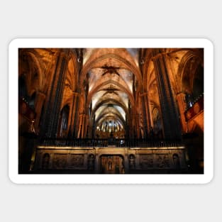 Barcelona Cathedral of Saint Eulalia Inside Sticker